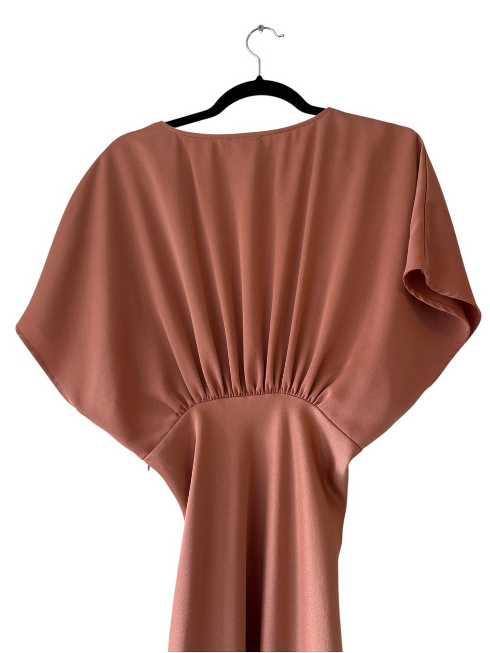 Anthropologie BHLDN Leila Satin Charmeuse Maxi Dress Size 2 In Dusty Rose - Picture 6 of 12